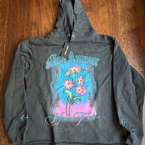 - New- Unisex- Homme + Femme - My Love Hoodie - Black